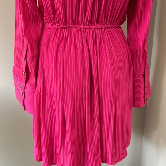 REVOLVE x FREE PEOPLE Everly Shirt Dress Pockets Pink Phenom Sz S - Picture 11 of 16